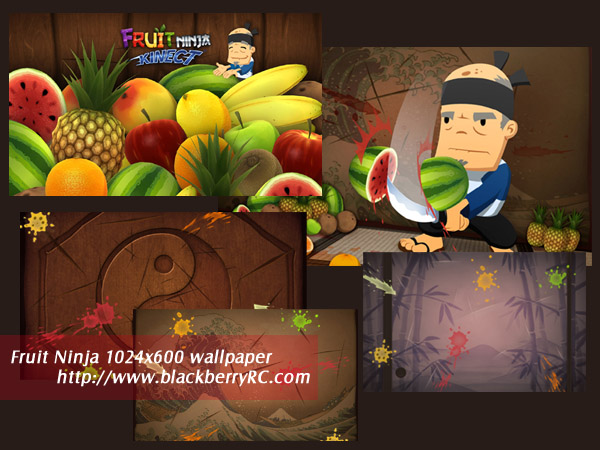 Fruit Ninja 1024x600 wallpaper for blackberry pla