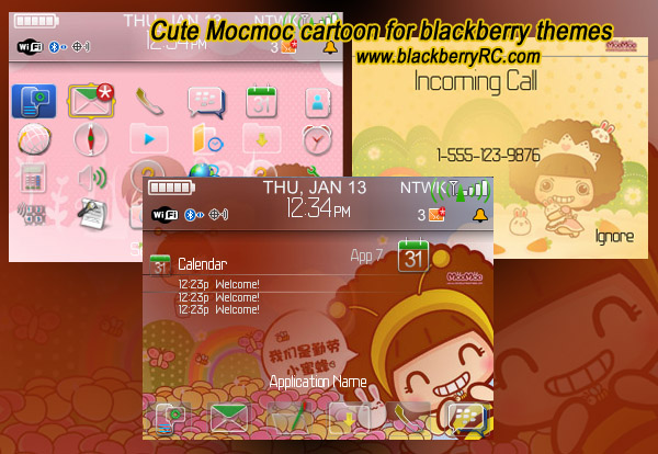 Cute Mocmoc cartoon theme for curve 8330 os4.5