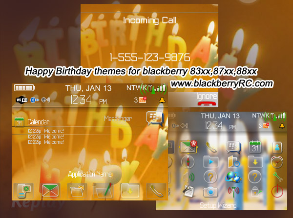 Happy Birthday themes for blackberry 83xx,87xx,88