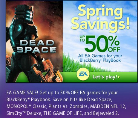 <b>EA Game Spring Savings Sale. Up to 50% Off on all</b>