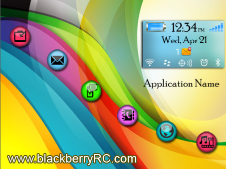 <b>Color Waves blackberry theme(8900)</b>