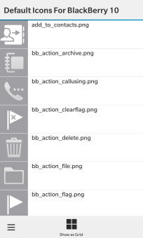<b>Default Icons For BlackBerry 10 Apps</b>