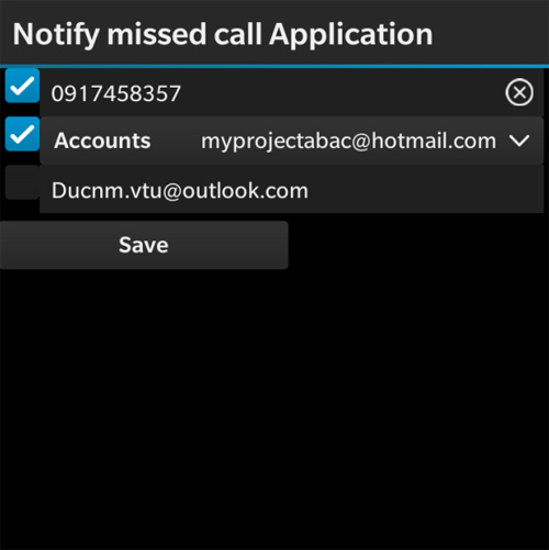 <b>Notify Missed Call Application v 1.0.1.1</b>