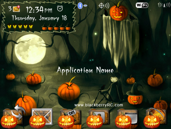 <b>Spooky Halloween Blackberry Theme</b>
