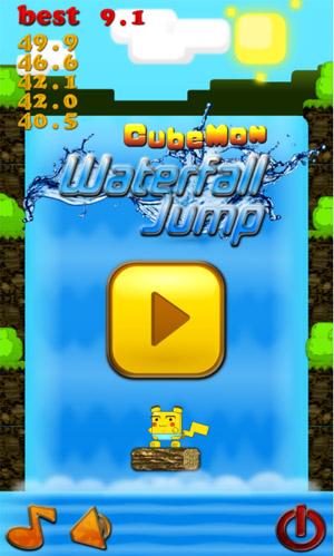 <b>Cubemon Waterfall Jump v1.0.0.1</b>