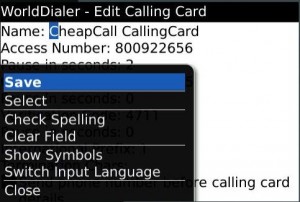 WorldDialer v2.2.3 for blackberry os4.2+ apps