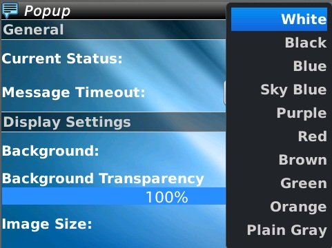 PopUp 1.0 for blackberry os7 apps