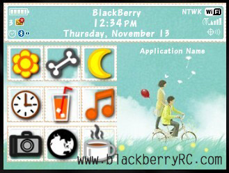 Bule Lover for blackberry 85xx,93xx themes