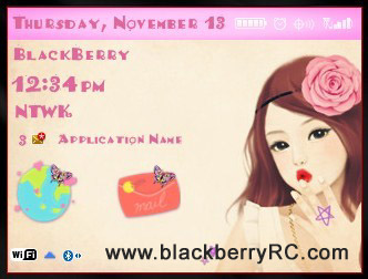 Beauty Girl for blackberry 85xx, 93xx themes