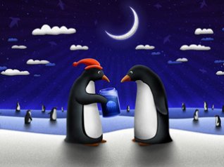 Penguin's Christmas gift