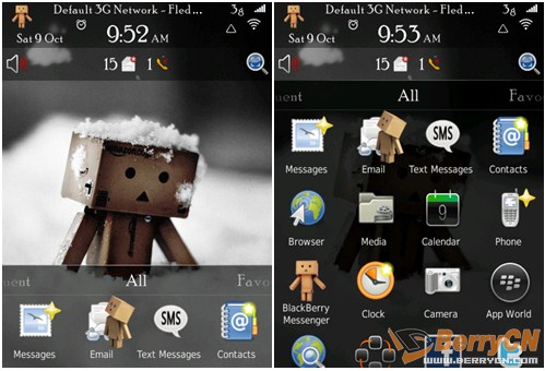 <b>Danbo Cardboard Box Robot themes for bb 9800</b>