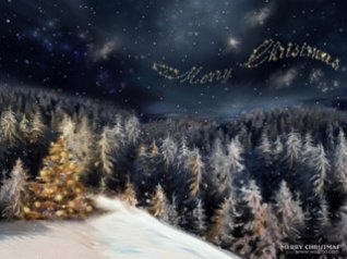 <b>Christmas Eve forest wallpapers</b>