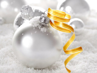 white Christmas ball