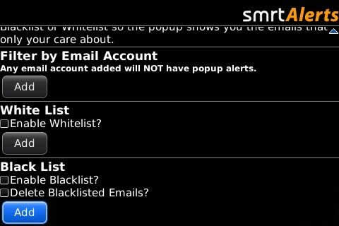 SmrtAlerts apps for blackberry