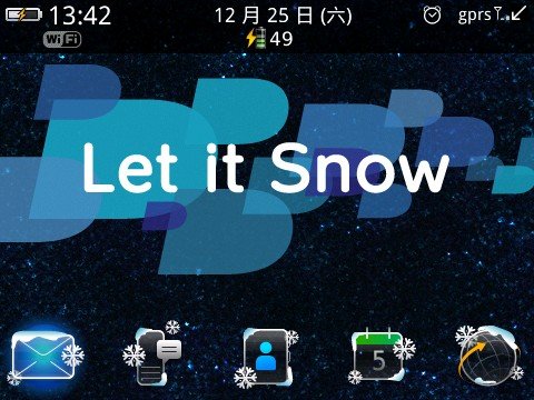 <b>Let it Snow for blackberry os5.0 themes</b>