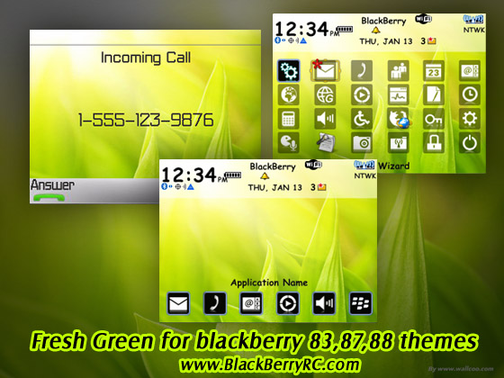 Fresh Green for blackberry 83,87,88 themes