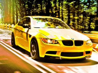 Yellow BMW