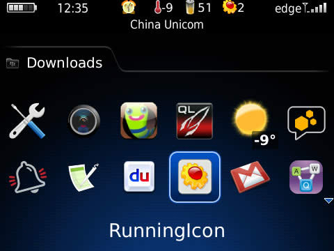 RunningIcon apps for blackberry