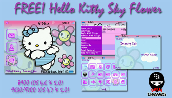 <b>free HelloKitty Sky Flower themes</b>