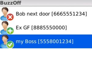 BuzzOff apps for blackberry