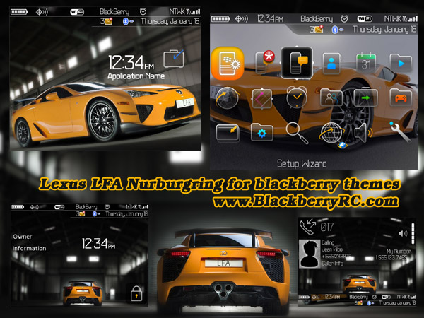 Lexus LFA Nurburgring for blackberry os4.6.1 them