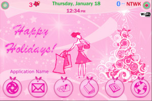 Pink Christmas for 90xx themes