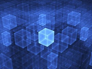 Rendered Blue Cubes
