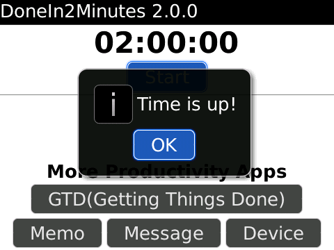 <b>DoneIn2Minutes v2.0</b>