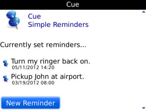 <b>Cue. Simple Reminders</b>