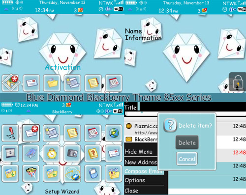 Blue Diamond Blackberry Themes