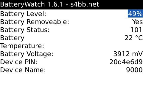 <b>BatteryWatch 1.6 apps</b>