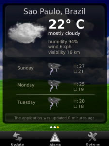 SimpleWeather for bb 95xx apps