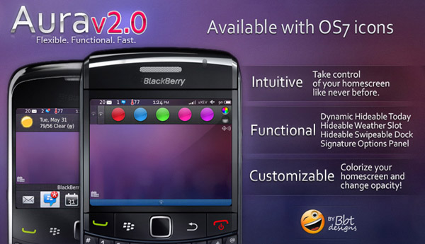 Aura v2.0 for blackberry 9100 pearl themes