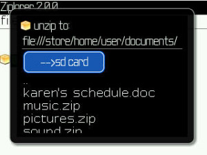 Ziplorer v2.0.1 for blackberry apps