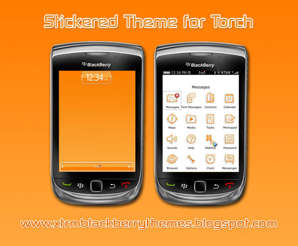 free Stickered for Torch 9800 themes