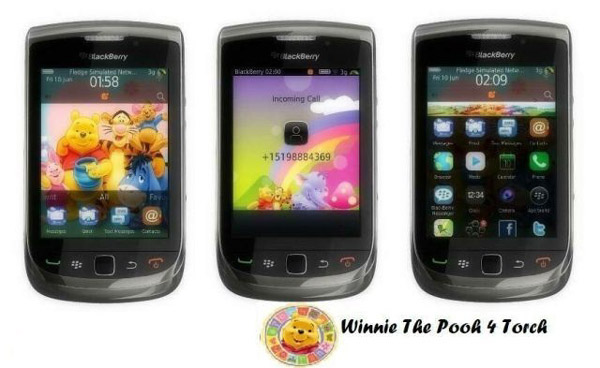 Winnie The Pooh 4 Torch theme for blackberry
