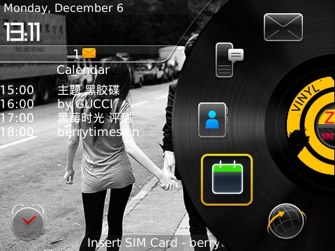 VINYL Yellow for Blackberry 8900,96xx,9700 Themes