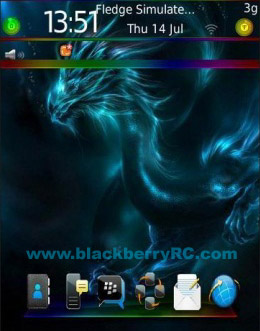 Blue Drag for 9800 torch blackberry theme