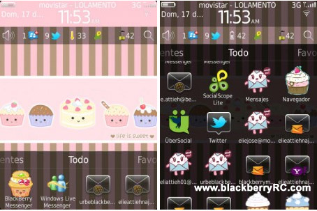 Download Kawai Cupcakes Torch 9800 themes