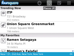 <b>FourSquare v3.0 apps for blackberry</b>