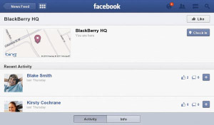 Facebook v2.0.0.986 for BlackBerry PlayBook apps