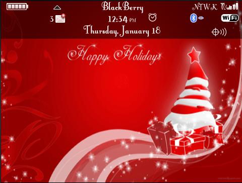 christmas red themes for blackberry 9700