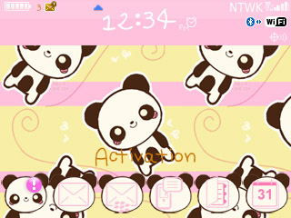 Cute Panda Theme for blackberry 85xx,93xx os5.0 Devices