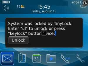 TinyLock v0.2.5 for BB OS4.6+ apps
