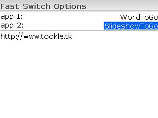 Fast Switch v0.1 for blackberry applications