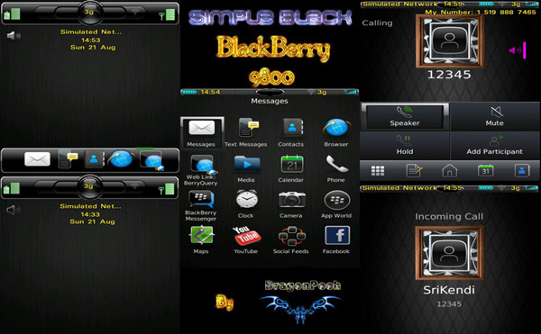 SimpleBlack HD themes for 9800 torch free download