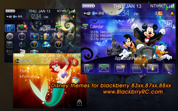 free Disney for bb 83xx,87xx,8820 themes os4.5