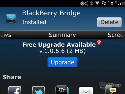 BlackBerry Bridge v1.0.5.6 for blackberry 9900,99