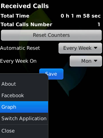 Usage Monitor v1.0.1 for blackberry os4.5+ apps