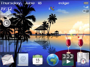 Beach Getaway os4.6+ Theme for BlackBerry